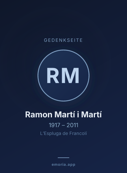 Gedenkportrait von Ramon Martí i Martí