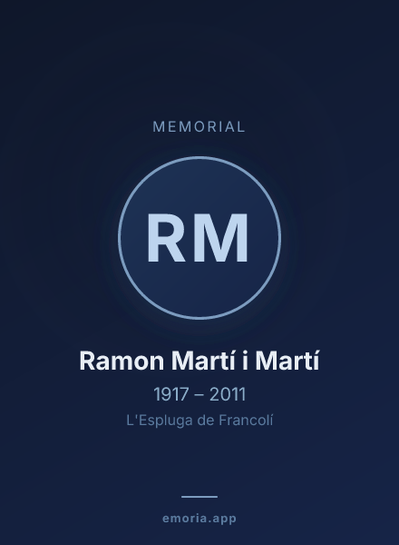 Memorial portrait of Ramon Martí i Martí