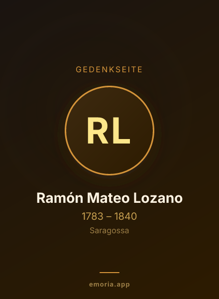 Gedenkportrait von Ramón Mateo Lozano