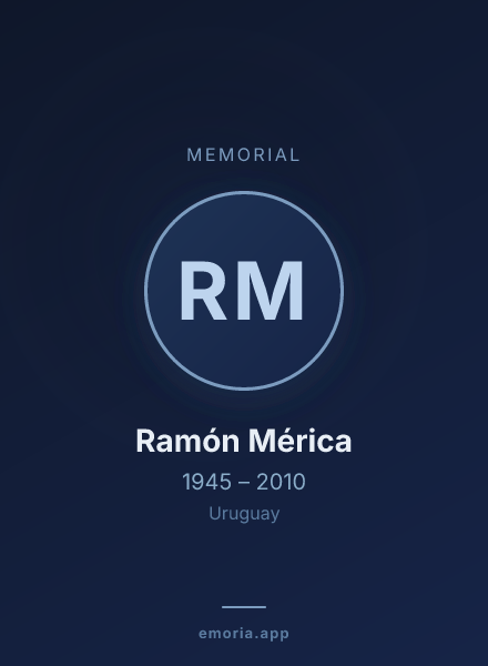 Memorial portrait of Ramón Mérica