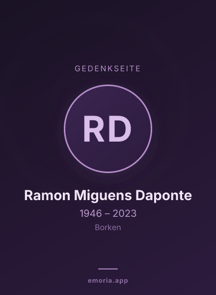 Gedenkportrait von Ramon Miguens Daponte