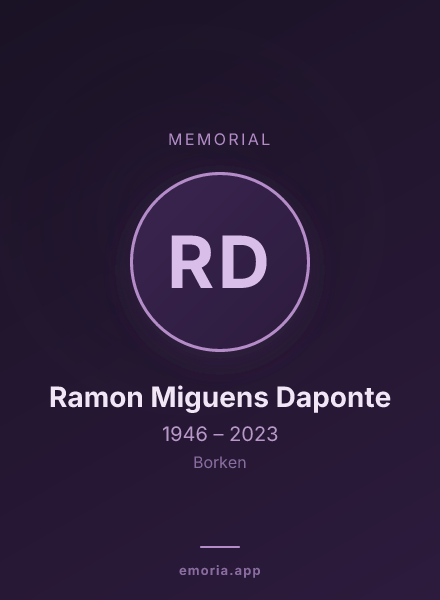 Memorial portrait of Ramon Miguens Daponte