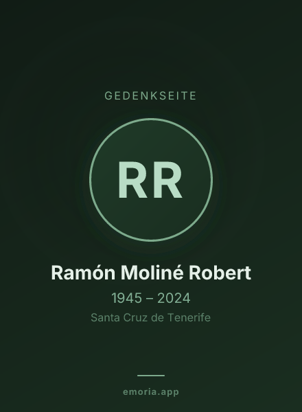 Gedenkportrait von Ramón Moliné Robert