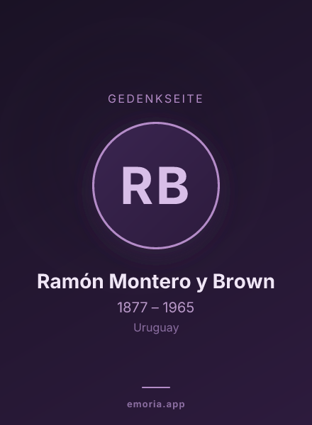 Gedenkportrait von Ramón Montero y Brown