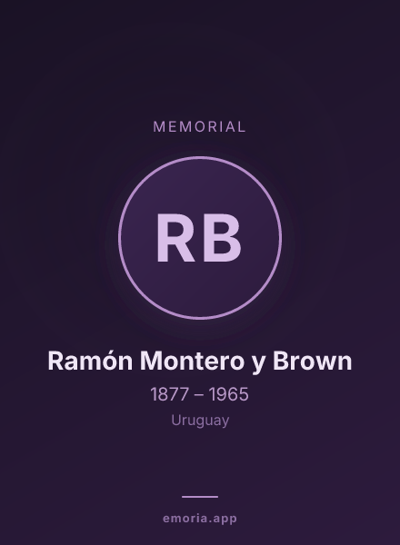 Memorial portrait of Ramón Montero y Brown