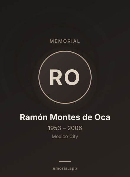 Memorial portrait of Ramón Montes de Oca