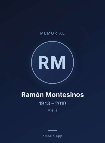 Memorial portrait of Ramón Montesinos