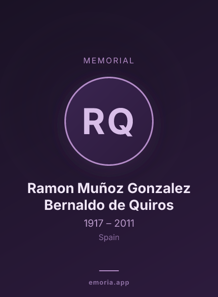 Memorial portrait of Ramon Muñoz Gonzalez Bernaldo de Quiros