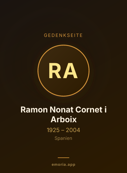 Gedenkportrait von Ramon Nonat Cornet i Arboix