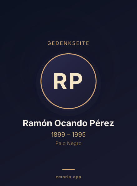 Gedenkportrait von Ramón Ocando Pérez