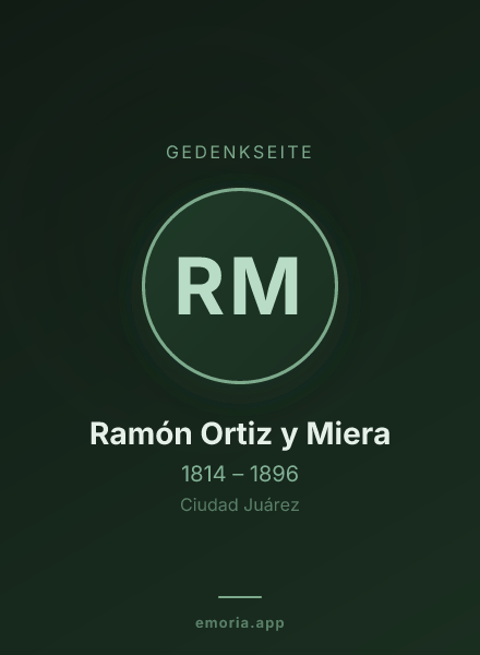 Gedenkportrait von Ramón Ortiz y Miera