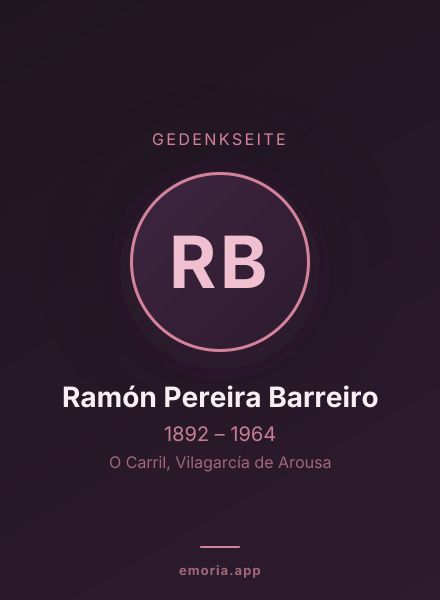 Gedenkportrait von Ramón Pereira Barreiro