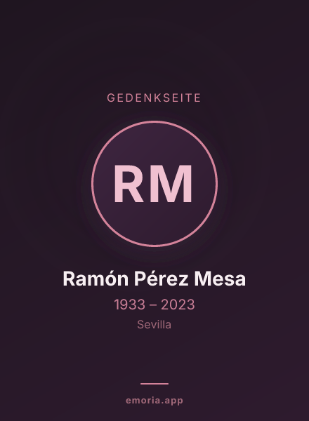 Gedenkportrait von Ramón Pérez Mesa