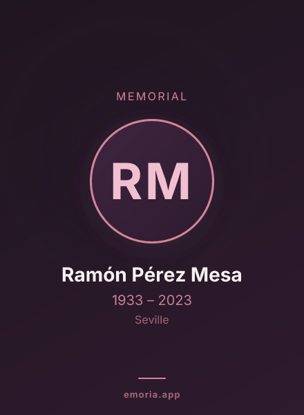 Memorial portrait of Ramón Pérez Mesa