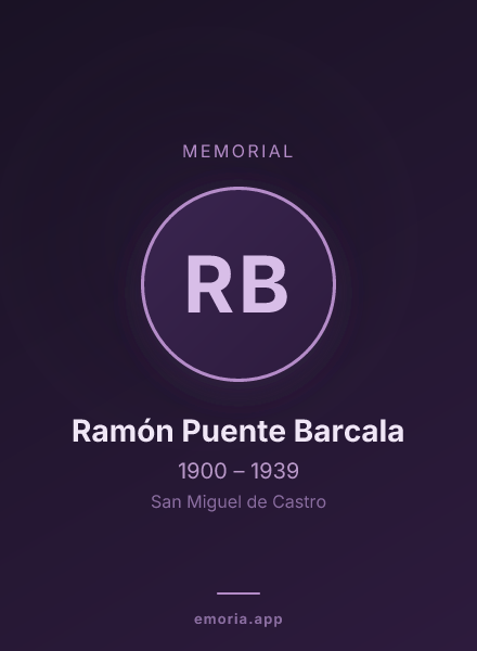 Memorial portrait of Ramón Puente Barcala