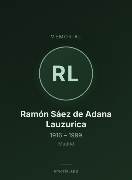 Memorial portrait of Ramón Sáez de Adana Lauzurica