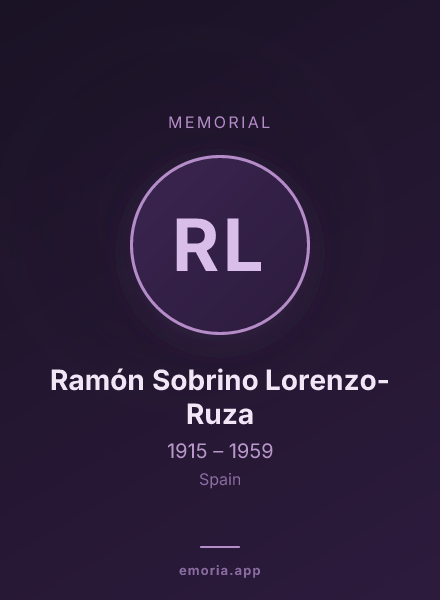 Memorial portrait of Ramón Sobrino Lorenzo-Ruza