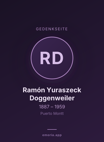 Gedenkportrait von Ramón Yuraszeck Doggenweiler