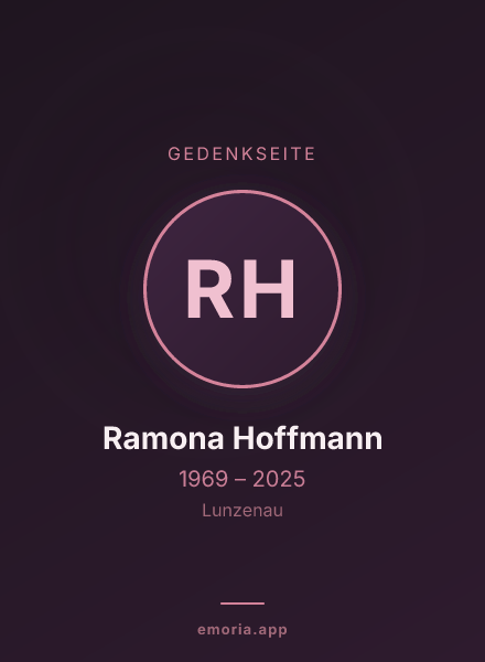 Gedenkportrait von Ramona Hoffmann