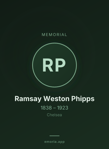 Memorial portrait of Ramsay Weston Phipps