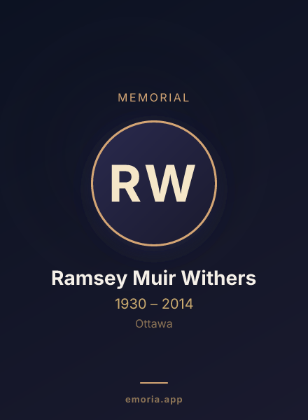 Memorial portrait of Ramsey Muir Withers