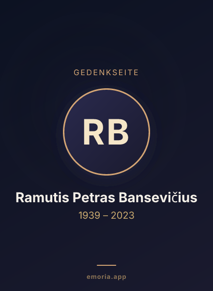 Gedenkportrait von Ramutis Petras Bansevičius