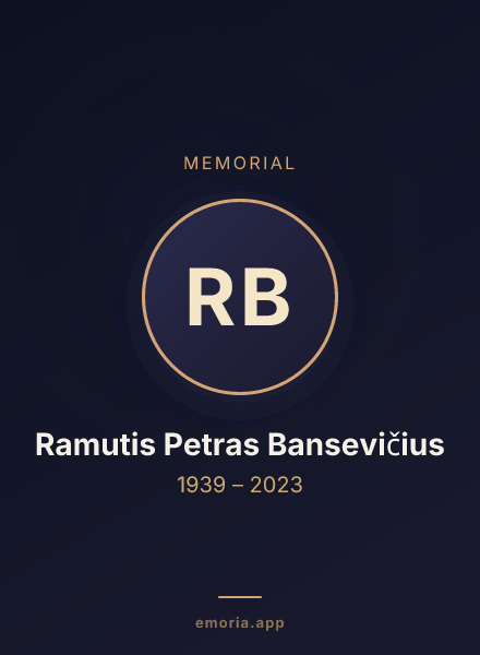 Memorial portrait of Ramutis Petras Bansevičius