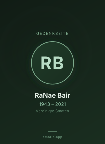 Gedenkportrait von RaNae Bair