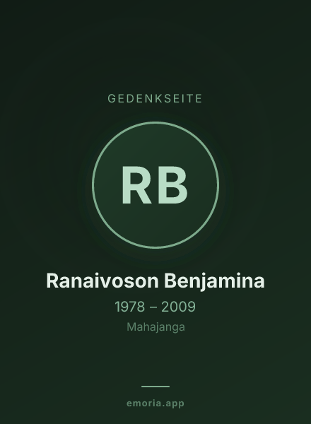 Gedenkportrait von Ranaivoson Benjamina