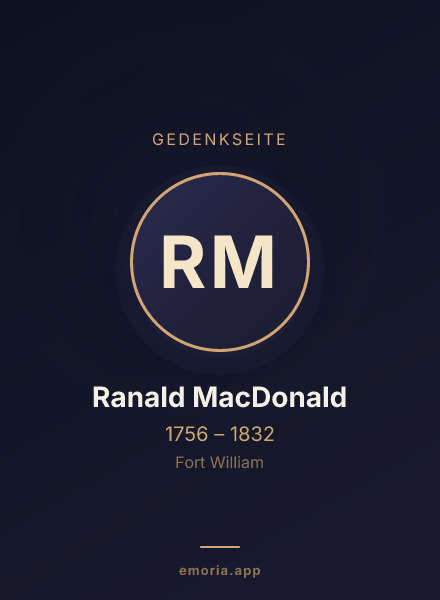 Gedenkportrait von Ranald MacDonald