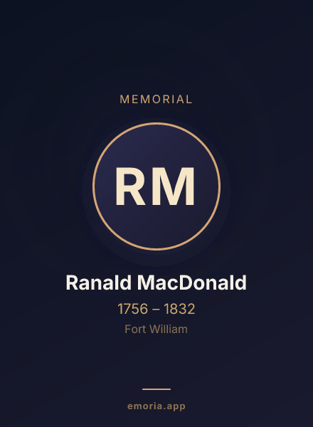 Memorial portrait of Ranald MacDonald