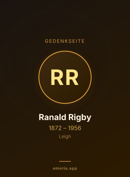 Gedenkportrait von Ranald Rigby