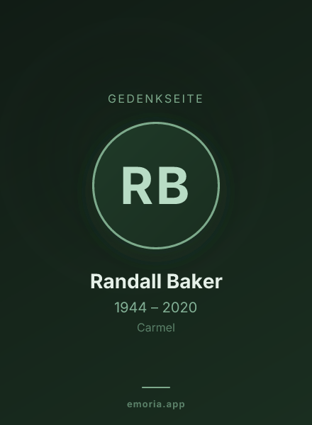 Gedenkportrait von Randall Baker