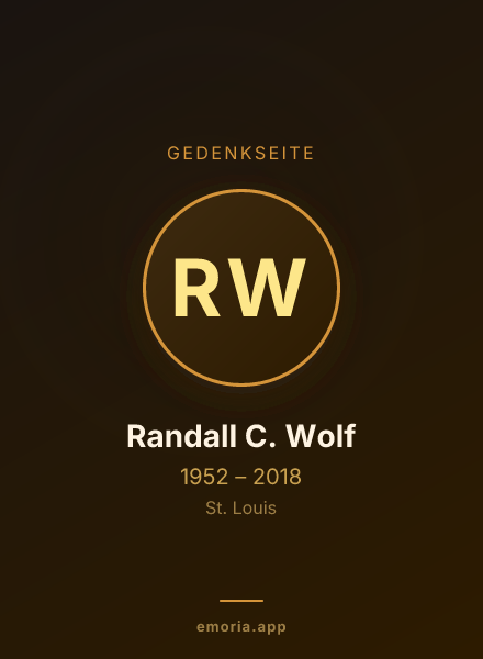 Gedenkportrait von Randall C. Wolf