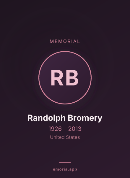 Memorial portrait of Randolph Bromery