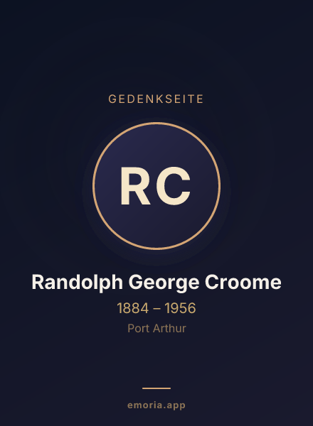 Gedenkportrait von Randolph George Croome
