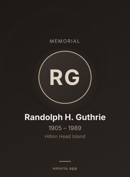 Memorial portrait of Randolph H. Guthrie