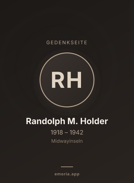 Gedenkportrait von Randolph M. Holder