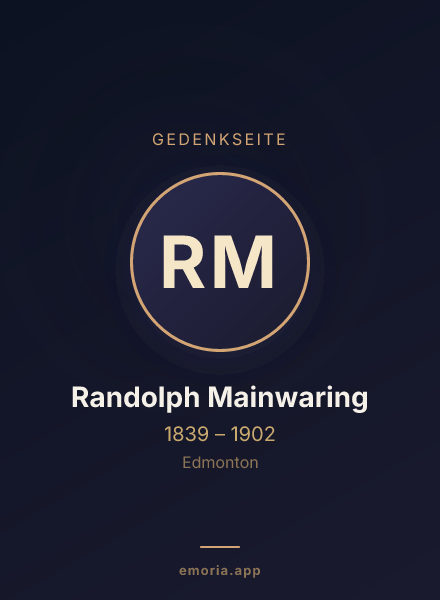 Gedenkportrait von Randolph Mainwaring