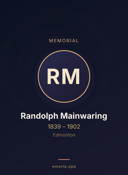 Memorial portrait of Randolph Mainwaring