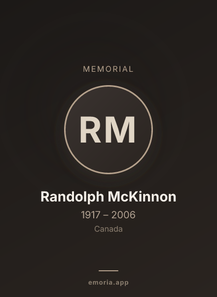 Memorial portrait of Randolph McKinnon