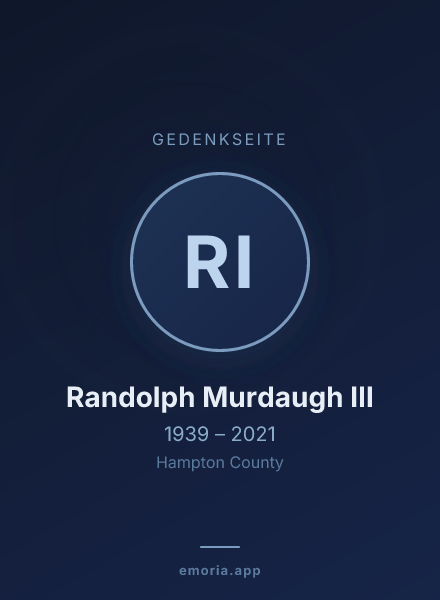 Gedenkportrait von Randolph Murdaugh III