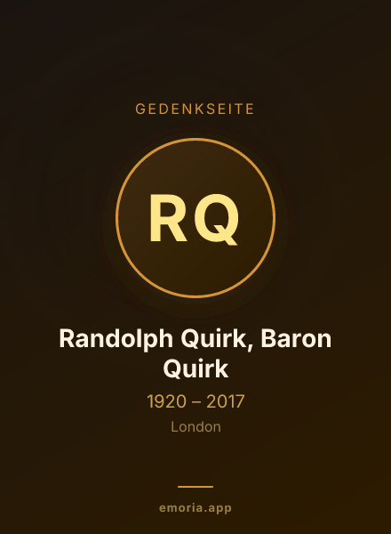 Gedenkportrait von Randolph Quirk, Baron Quirk