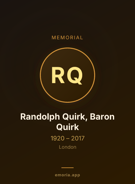 Memorial portrait of Randolph Quirk, Baron Quirk