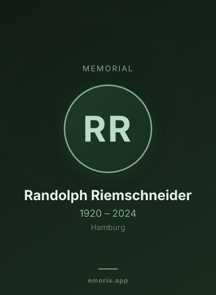 Memorial portrait of Randolph Riemschneider