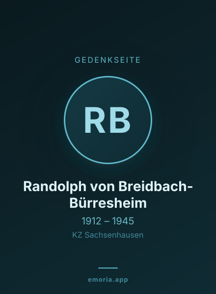 Gedenkportrait von Randolph von Breidbach-Bürresheim