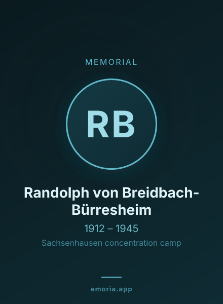 Memorial portrait of Randolph von Breidbach-Bürresheim