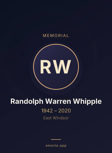 Memorial portrait of Randolph Warren Whipple