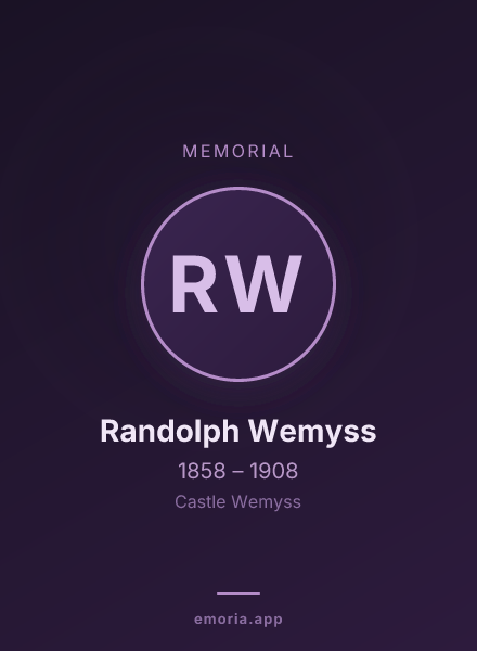 Memorial portrait of Randolph Wemyss
