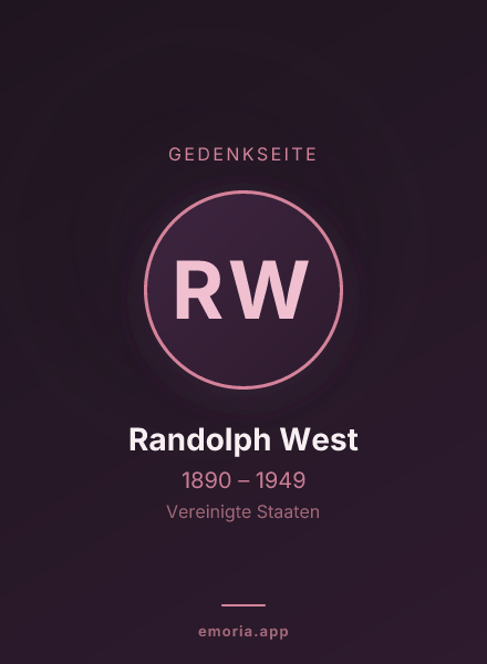 Gedenkportrait von Randolph West